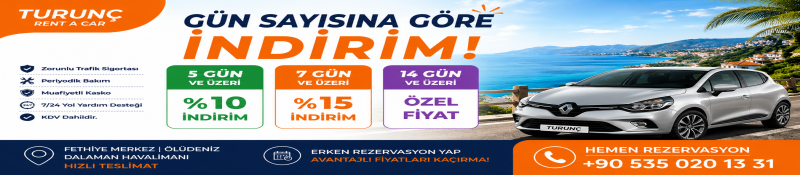 <h3 class='contentbaslik'>Yaz Sezonuna Özel Gün Sayısına Göre İndirim Fırsatı!</h3>